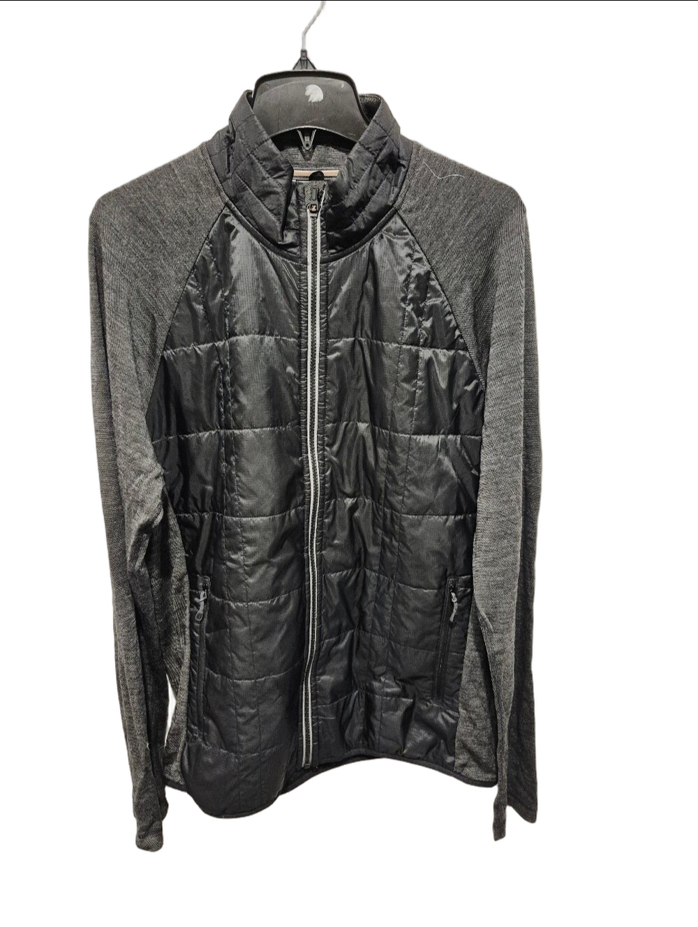 Smartwool Mens Smartloft 120 Full Zip Hybrid Jacket Charcoal Black Merino Wool S
